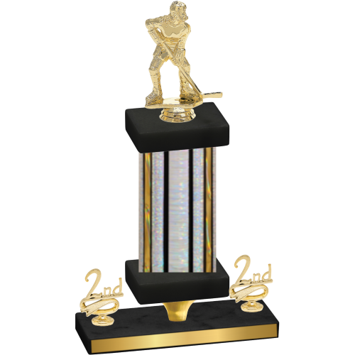 Premium Single Silver Glacier Second Place Hockey Trophy