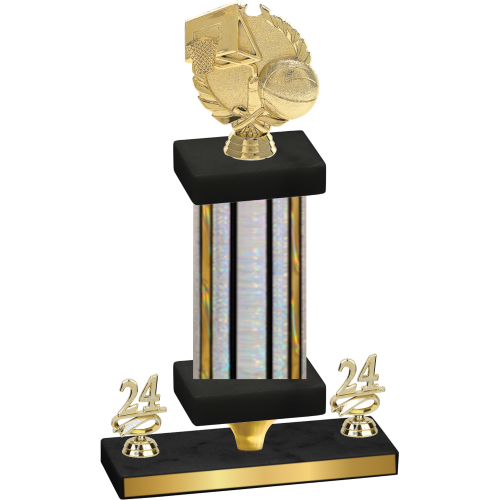 Premium Single Silver Glacier Year Basketball Trophy