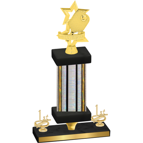 Premium Single Silver Glacier First Place Pickleball Trophy