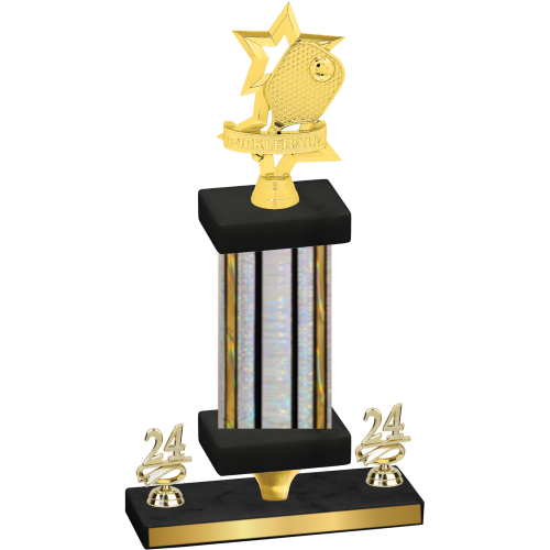 Premium Single Silver Glacier Year Pickleball Trophy