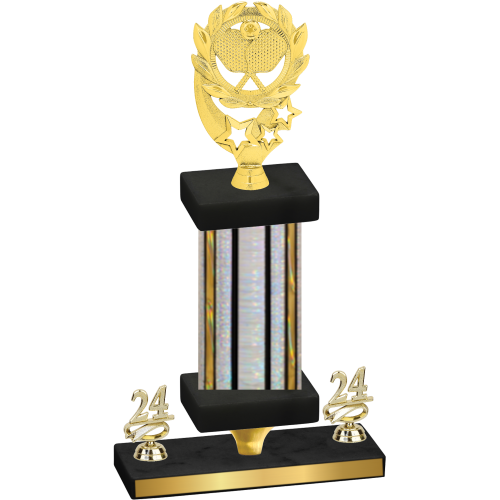 Premium Single Silver Glacier Year Pickleball Trophy