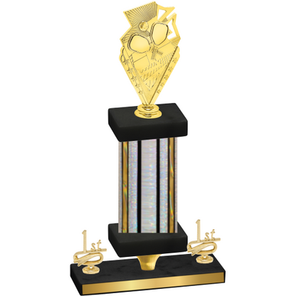 Premium Single Silver Glacier First Place Pickleball Trophy