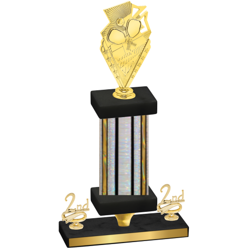 Premium Single Silver Glacier Second Place Pickleball Trophy