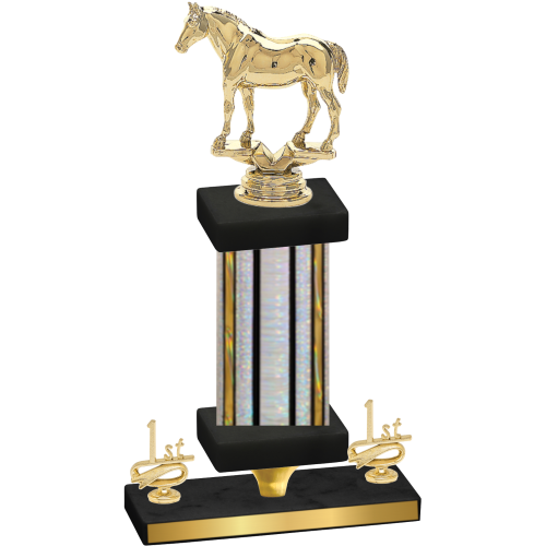 Premium Single Silver Glacier First Place Horses Trophy