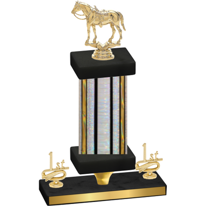 Premium Single Silver Glacier First Place Horses Trophy