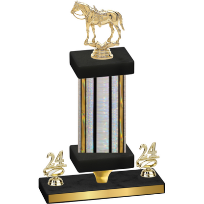 Premium Single Silver Glacier Year Horses Trophy