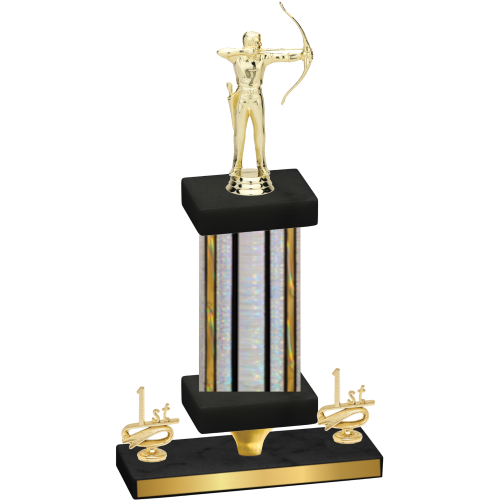 Premium Single Silver Glacier First Place Archery Trophy