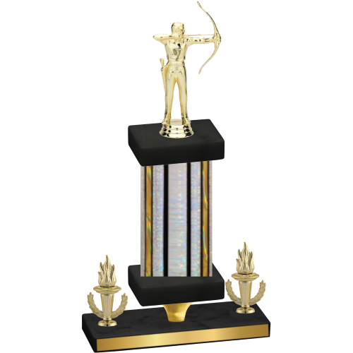 Premium Single Silver Glacier Victory Archery Trophy