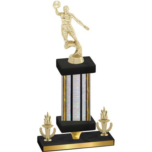 Premium Single Silver Glacier Victory Basketball Trophy