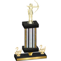 Premium Single Silver Glacier Second Place Archery Trophy
