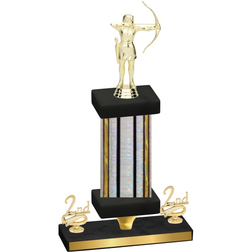 Premium Single Silver Glacier Second Place Archery Trophy