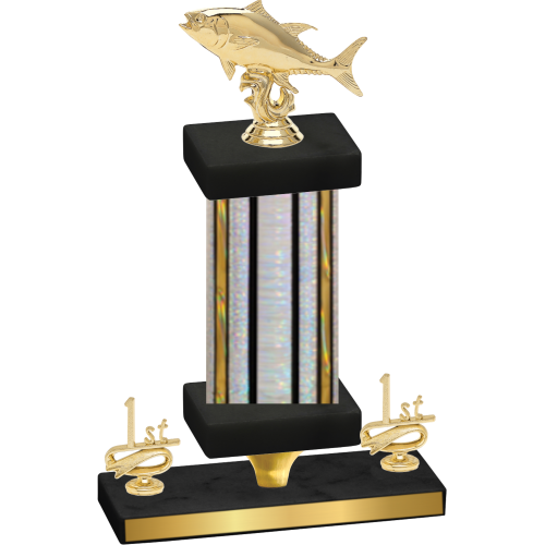 Premium Single Silver Glacier First Place Fishing Trophy