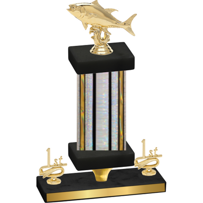 Premium Single Silver Glacier First Place Fishing Trophy