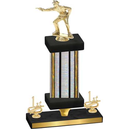 Premium Single Silver Glacier First Place Shooter Trophy