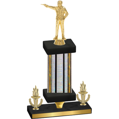 Premium Single Silver Glacier Victory Shooter Trophy