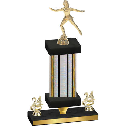 Premium Single Silver Glacier Year Skater Trophy