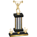 Premium Single Silver Glacier Second Place Weights Trophy