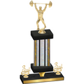 Premium Single Silver Glacier Third Place Weights Trophy