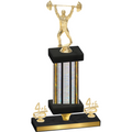 Premium Single Silver Glacier Fourth Place Weights Trophy