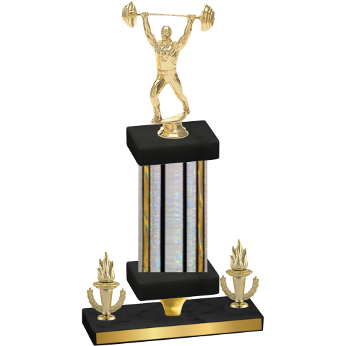 Premium Single Silver Glacier Victory Weights Trophy