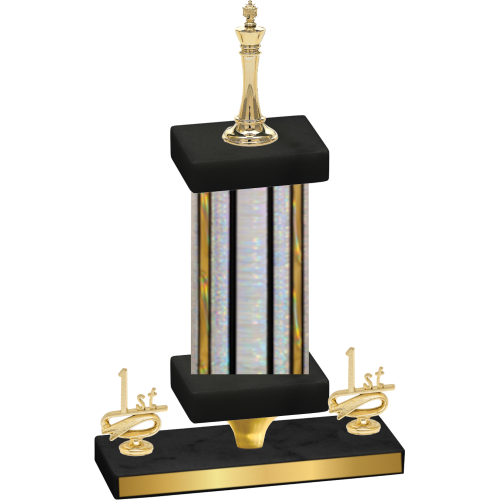 Premium Single Silver Glacier First Place Chess Trophy