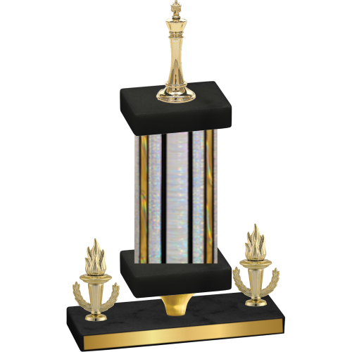 Premium Single Silver Glacier Victory Chess Trophy