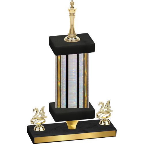 Premium Single Silver Glacier Year Chess Trophy