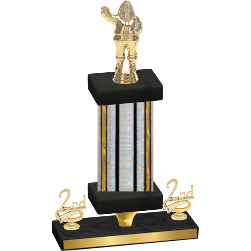 Premium Single Silver Glacier Second Place Holiday Trophy