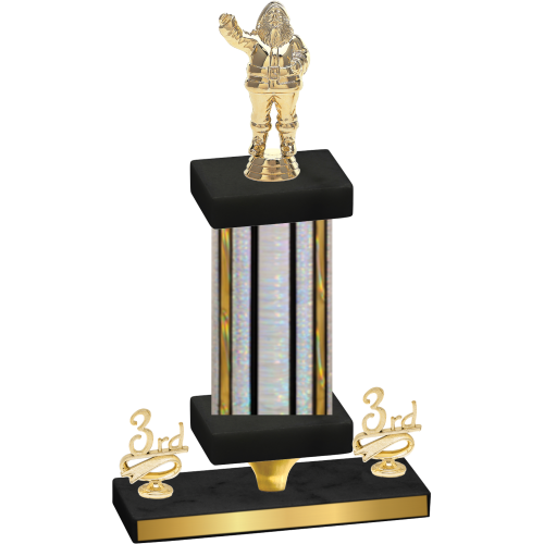 Premium Single Silver Glacier Third Place Holiday Trophy