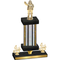 Premium Single Silver Glacier Fourth Place Holiday Trophy