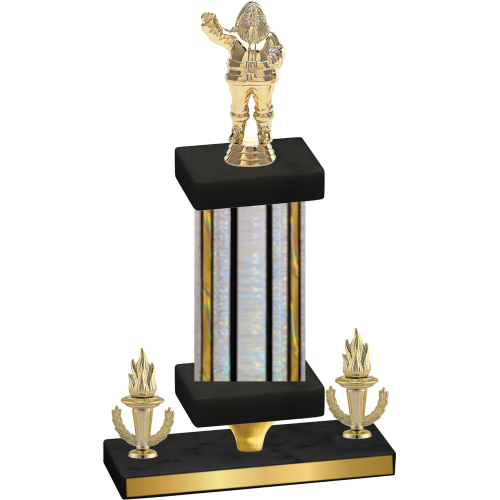 Premium Single Silver Glacier Victory Holiday Trophy