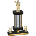 Premium Single Silver Glacier Year Holiday Trophy