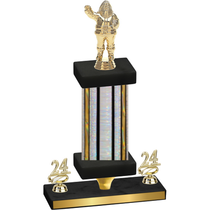 Premium Single Silver Glacier Year Holiday Trophy