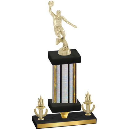 Premium Single Silver Glacier Victory Basketball Trophy