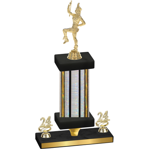 Premium Single Silver Glacier Year Majorette Trophy