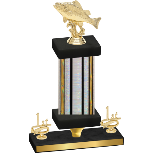 Premium Single Silver Glacier First Place Fishing Trophy