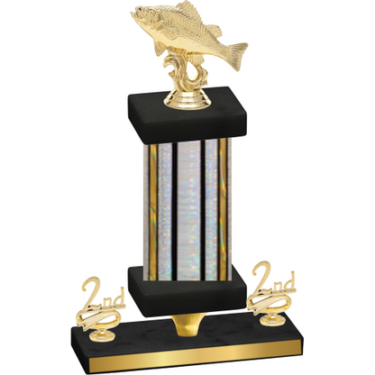Premium Single Silver Glacier Second Place Fishing Trophy