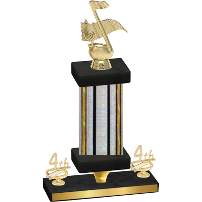 Premium Single Silver Glacier Fourth Place Music Trophy