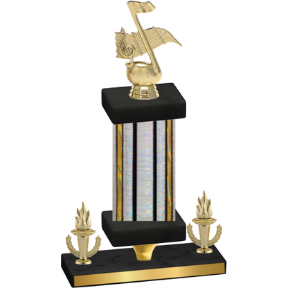 Premium Single Silver Glacier Victory Music Trophy