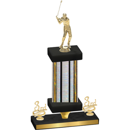 Premium Single Silver Glacier Third Place Golf Trophy