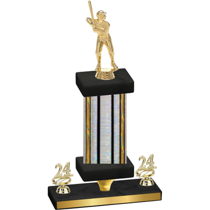 Premium Single Silver Glacier Year Baseball Trophy