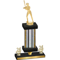 Premium Single Silver Glacier Year Softball Trophy