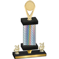 Premium Single Silver Carbon Fiber Year Insert Trophy