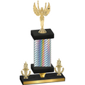Premium Single Silver Carbon Fiber Victory Victory Trophy
