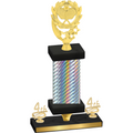 Premium Single Silver Carbon Fiber Fourth Place Pickleball Trophy