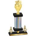 Premium Single Silver Carbon Fiber Victory Pickleball Trophy