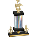 Premium Single Silver Carbon Fiber Victory Music Trophy