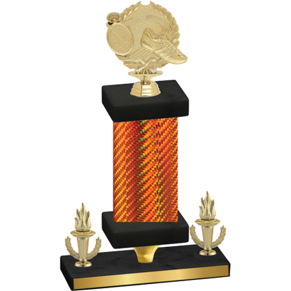 Premium Single Orange Carbon Fiber Victory Running Trophy