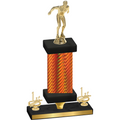 Premium Single Orange Carbon Fiber First Place Swimming Trophy