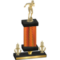 Premium Single Orange Carbon Fiber Victory Swimming Trophy